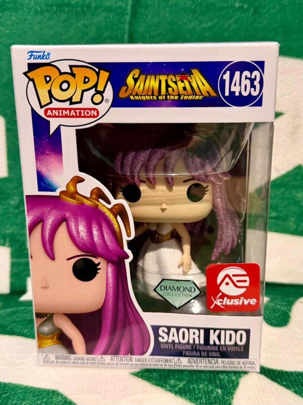 FUNKO POP ANIME Saint Seiya Athena Saori Kido Diamond Collection Glitter Limited
